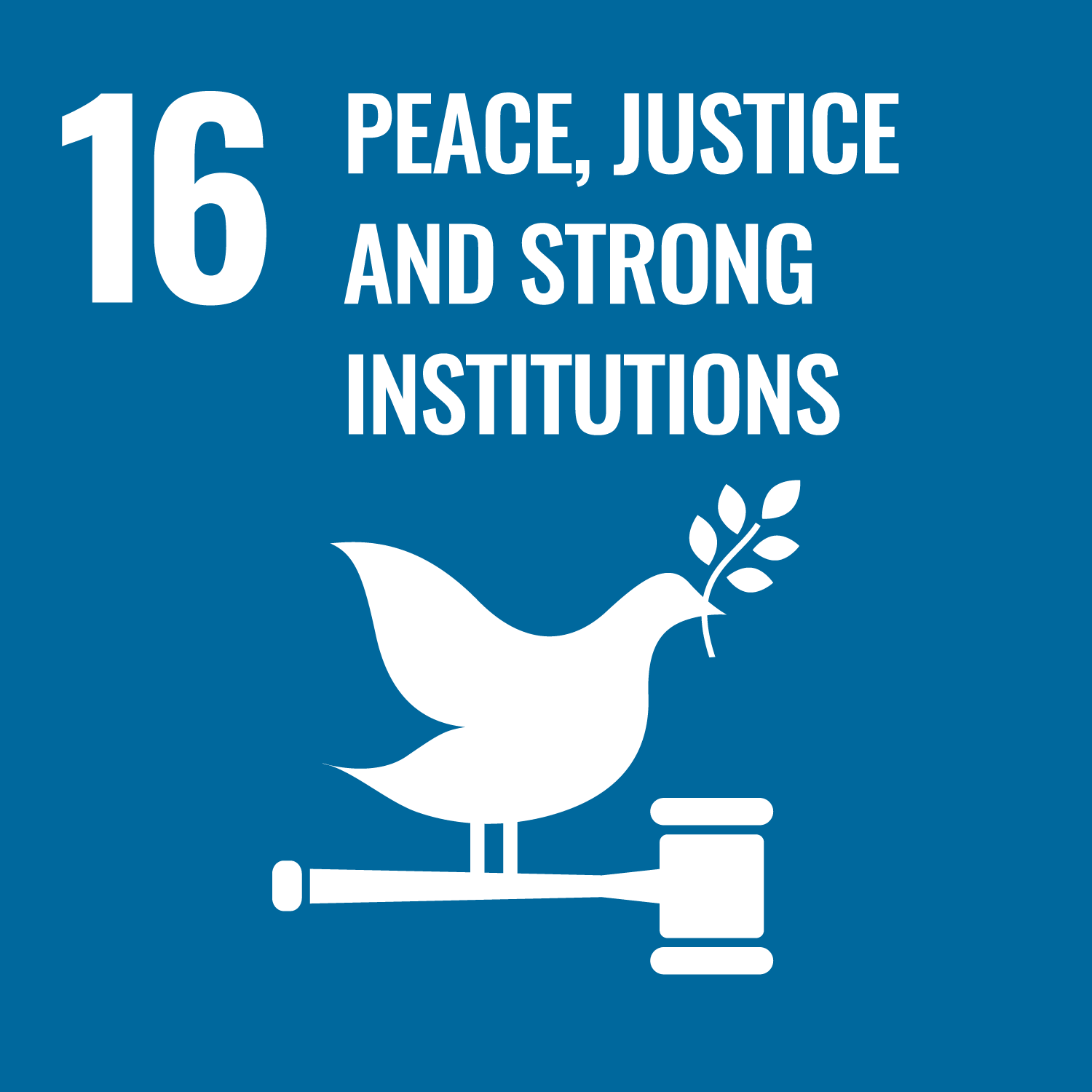 16 Peace, Justice and Strong Institutions EN: Promote peaceful societies, provide access to justice, and build strong institutions.
