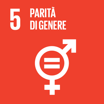 Logo dell’Obiettivo 5dell’Agenda 2030: Parità di genere.