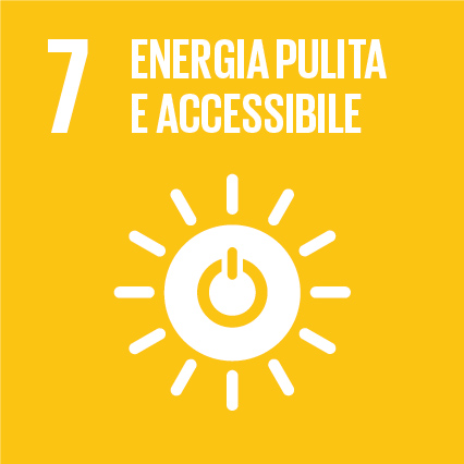 Logo dell’Obiettivo 7 dell’Agenda 2030: Energia pulita e accessibile.